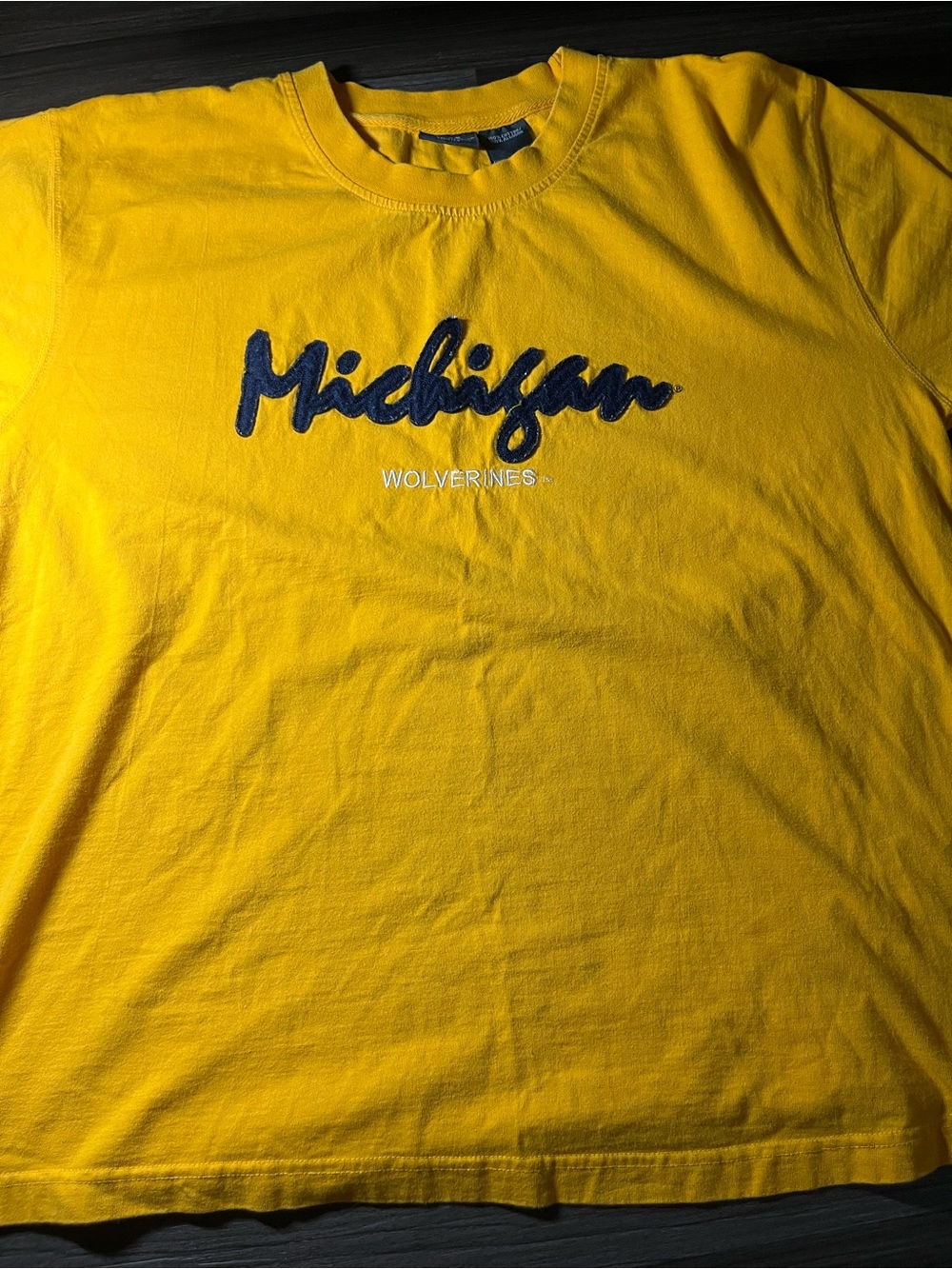 Active Brand Michigan Wolverines Yellow T Shirt Men’s Size Large